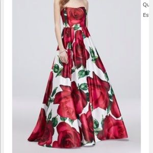 Rose prom dress